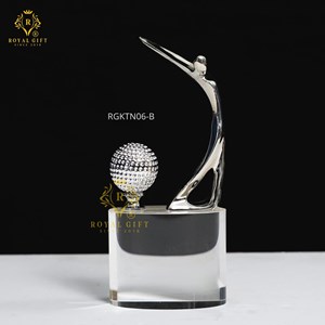 CÚP GOLF NGHỆ THUẬT KIM LOẠI PHỐI PHA LÊ - RG - KT - N06B 