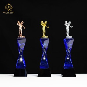 CÚP GOLF PHA LÊ XANH DƯƠNG VÀNG BẠC ĐỒNG – HGCM97